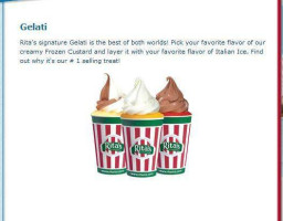 Rita's Water Ice menu