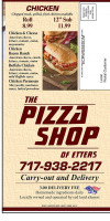 The Pizza Shop Of Etters food