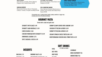 The Vault Pizza and Grill menu