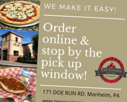 Two Cousins Pizza Of Manheim food