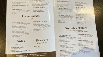 110 Grill Braintree menu