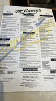 Mcgarvey's menu