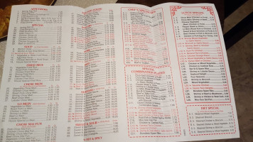 China One menu