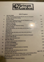 Vietnam Garden menu