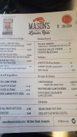 Mason's Famous Lobster Rolls menu