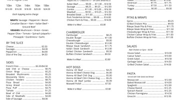 Paul's Pizza Hotdogs menu