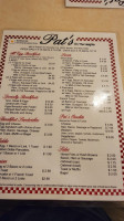 Pat's On The Heights menu