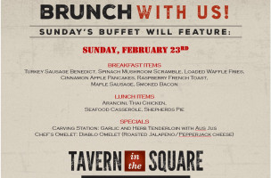 Tavern In The Square menu