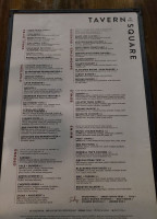 Tavern In The Square menu