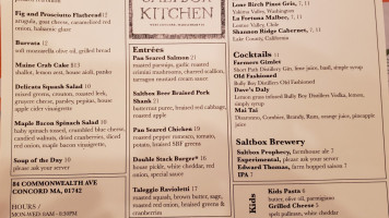 Saltbox Kitchen menu