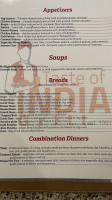 Taste Of India menu