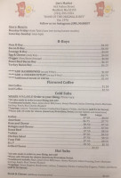 Jim's Market menu