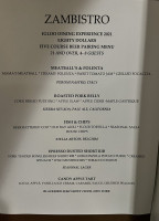 Zambistro menu