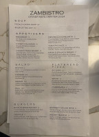 Zambistro menu