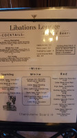 Libations Lounge At The Harry Packer Mansion menu