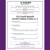 Il Forno Catering menu