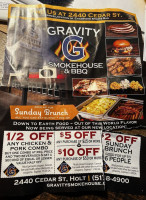 Gravity Smokehouse Brew Que inside