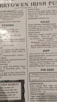 Garryowen Irish Pub menu