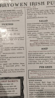 Garryowen Irish Pub menu