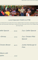 Jo Jo's Catfish Wharf menu