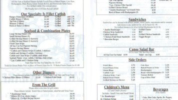 Jo Jo's Catfish Wharf menu