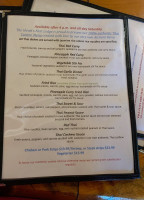 Hawk's Nest Lodge menu