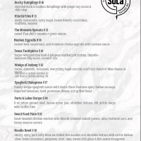 Sola menu