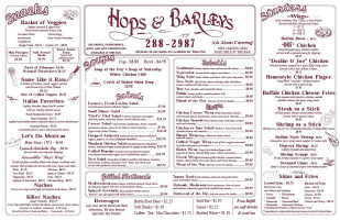 Hops Barleys menu