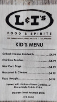 L I's Food Spirits menu