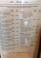 Antonio's Italian menu