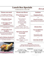 The Wing Kitchen menu