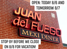 Juan Del Fuego Mexi Diner menu