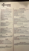 Bridgeworks Grill menu