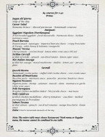 Verona Italiano menu