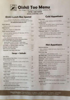 Oishii Too menu