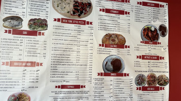 Julio's Pizza Family menu