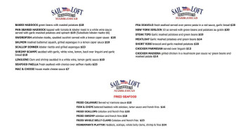 Maddie's Sail Loft menu