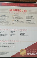 Owl Club Casino menu