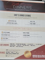 Owl Club Casino menu