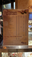 The Cheesecake Factory menu