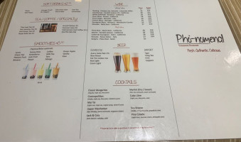 Pho-nomenal menu