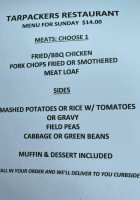 Tarpackers menu