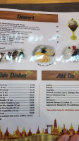 Thai Thai menu