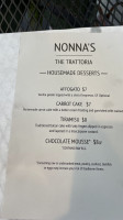 Nonna's: The Trattoria menu