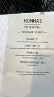 Nonna's: The Trattoria menu