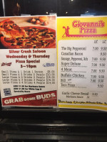 Silver Creek Inn menu