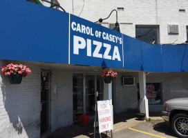 Carol Of Caseys Pizza Shop outside