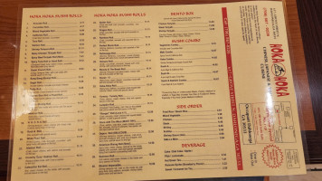 Hoka Hoka menu