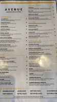 Avenue American Bistro menu