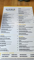 Avenue American Bistro menu